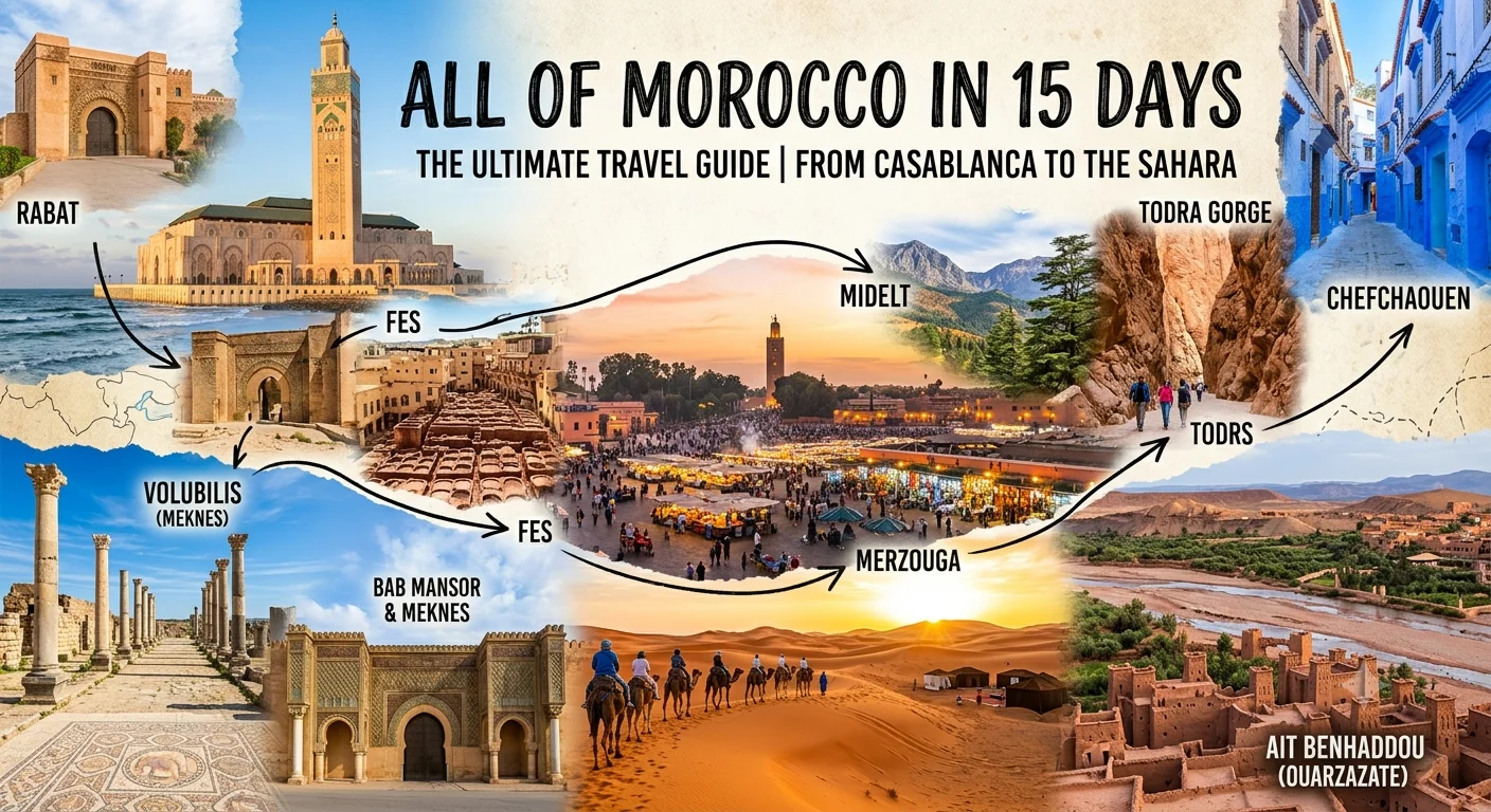All of Morocco in 15 Days from Casablanca: The Ultimate Travel Guide