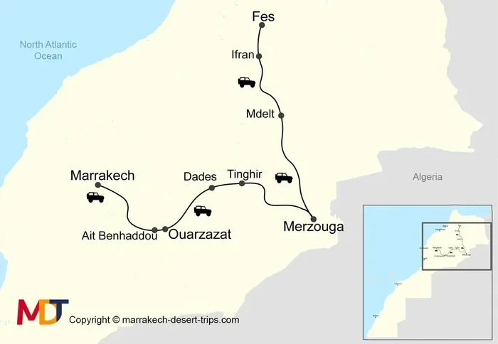 Tour Di 1 Giorni Da Fez a Marrakech