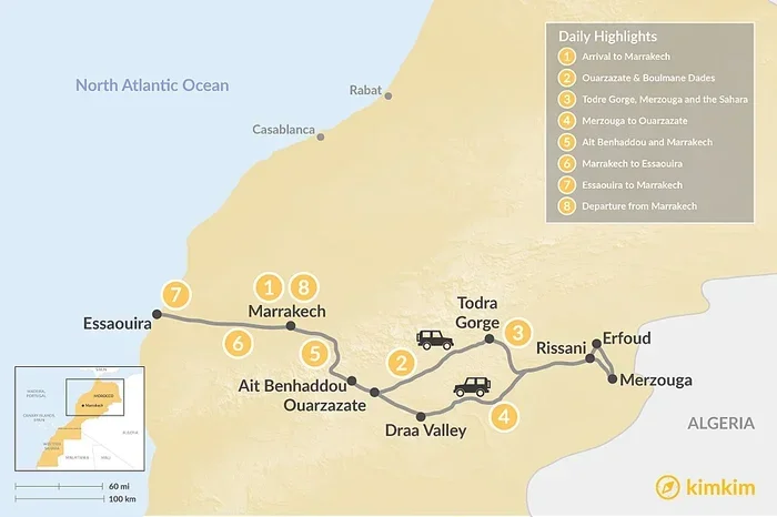 Tour 9 Dias Desde Marrakech a Essaouira