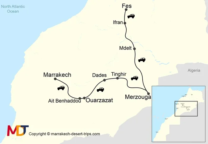Tour Di 5 Giorni Da Marrakech a Fez