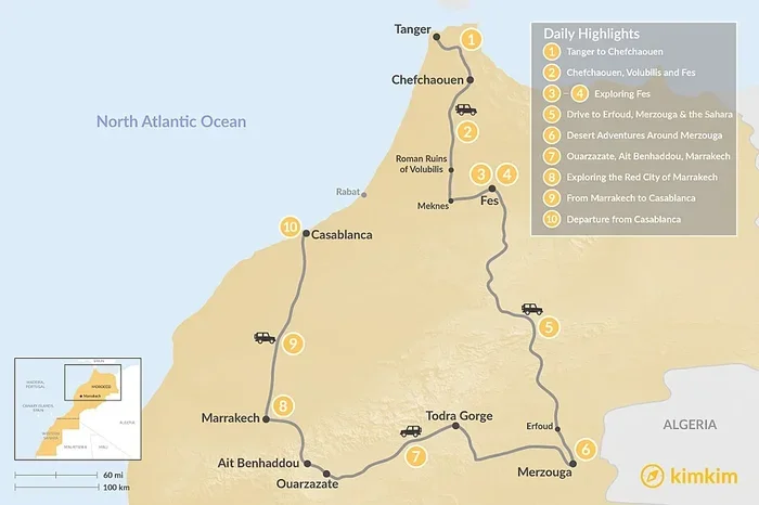 Tour 13 Dias Desde Tanger a Casablanca
