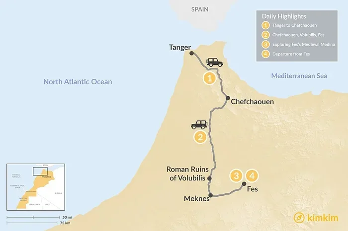 Tangier to Fes Tour Itinerary
