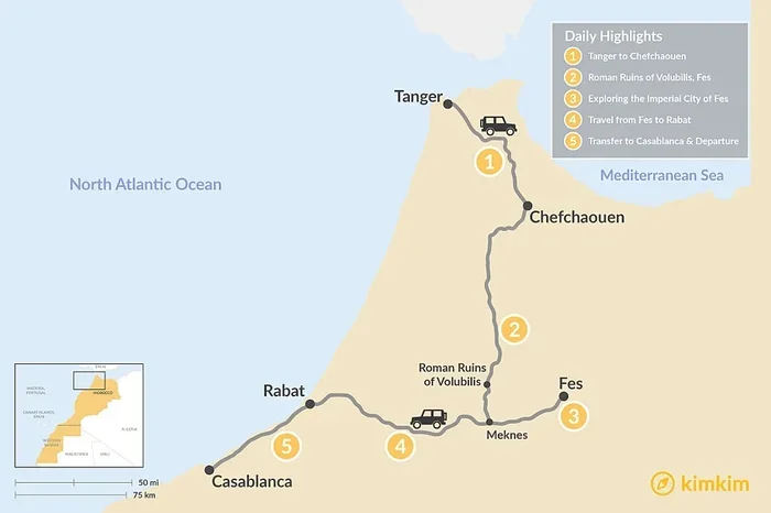 Private 15 Day Tour from Tangier to Casablanca